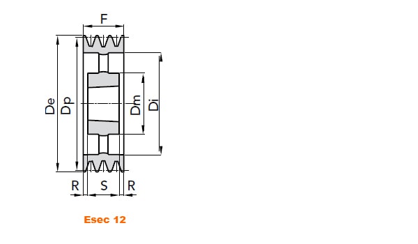 illustrazione misure pulegge 10 gole SPC 02