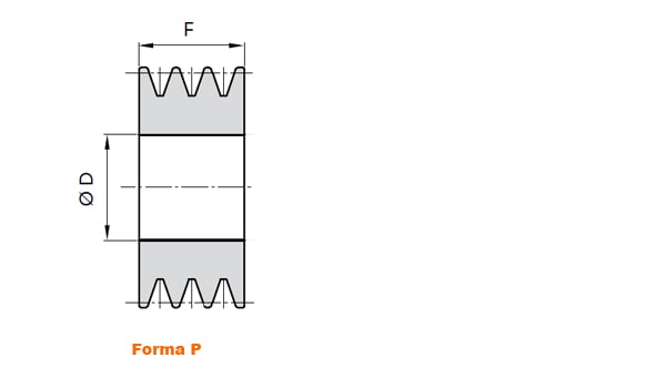 illustrazione misure pulegge 1 gola SPB calettatori 65mm 01