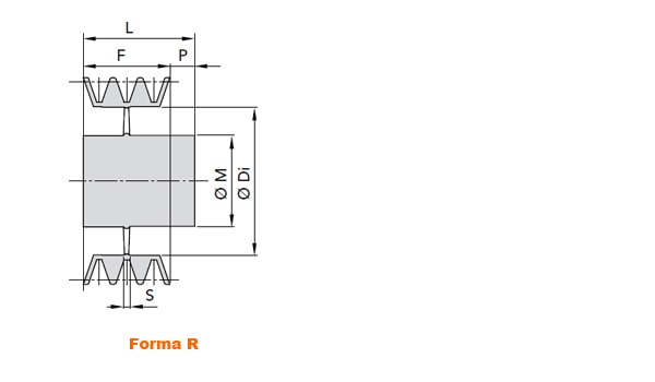 illustrazione misure pulegge 1 gola SPB monoblocco 02