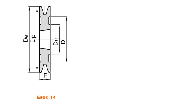 illustrazione misure pulegge 1 gola SPB taper Lock 02