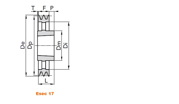 illustrazione misure pulegge 2 gole SPC 02