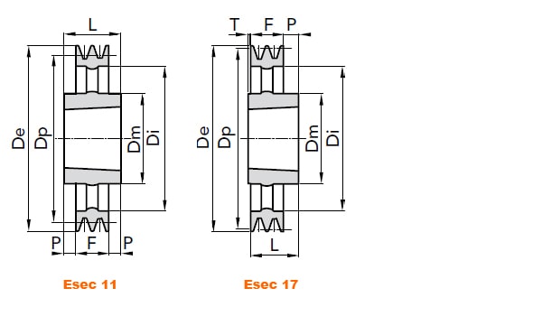 illustrazione misure pulegge 3 gole SPC 02