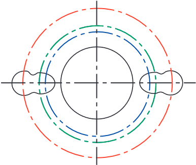 schema tecnico fori di trascinamento PH02 Klein