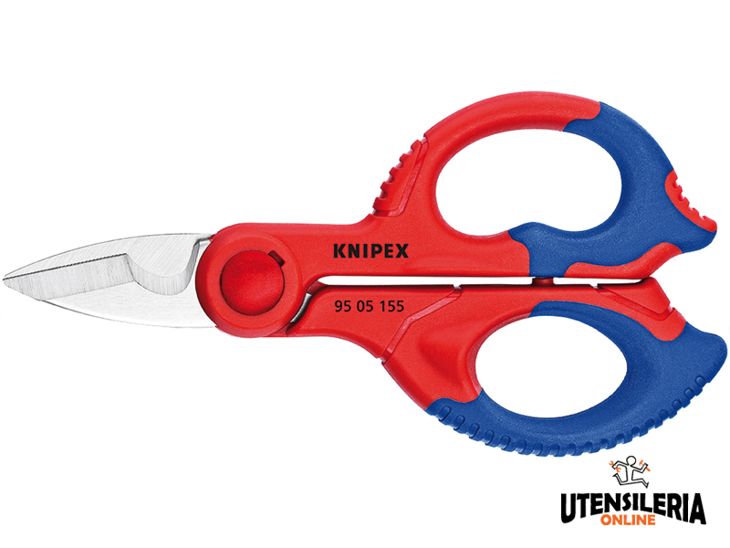 Knipex forbici da elettricista lame dritte con punto di crimpaggio, 160 mm  [950510SB]