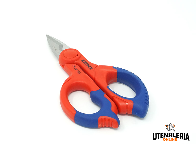 Knipex forbici da elettricista lame dritte impugnatura materiale  bicomponente, 155 mm [9505155SB]