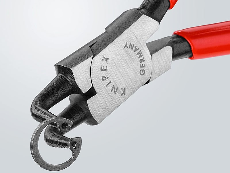 utilizzo pinza 90° anelli sicurezza interni 130mm Knipex