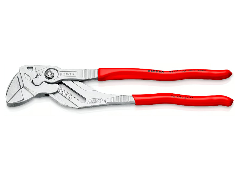 Knipex pinza chiave cromata rivestita in resina sintetica per tubi e dadi, 300mm
