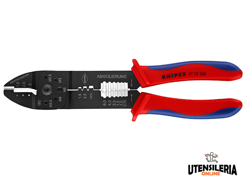 Knipex pinza crimpatrice multifunzione per capicorda, 0.5-6 mm²