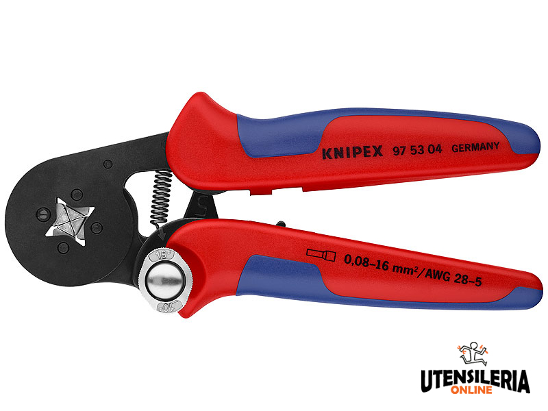 Knipex pinza crimpatrice automatica per terminali a bussola, 0.08