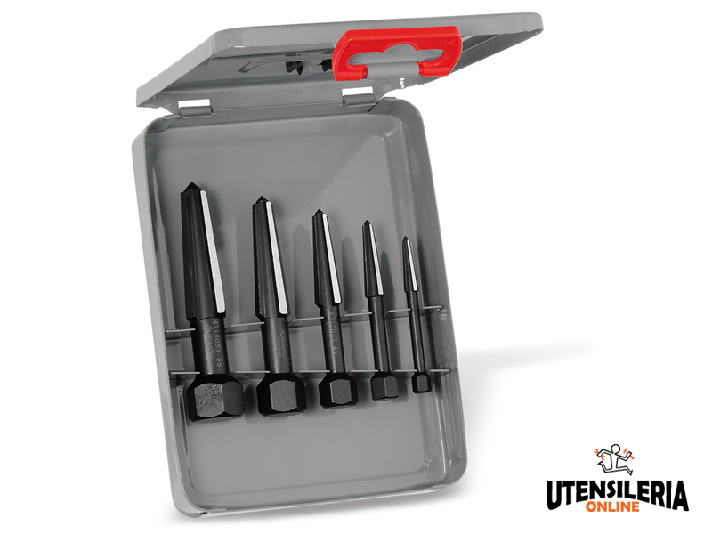 Knipex set di estrattori per vite a doppia lama M5-M20 in cassetta di  metallo (5pz) [9R4719013]