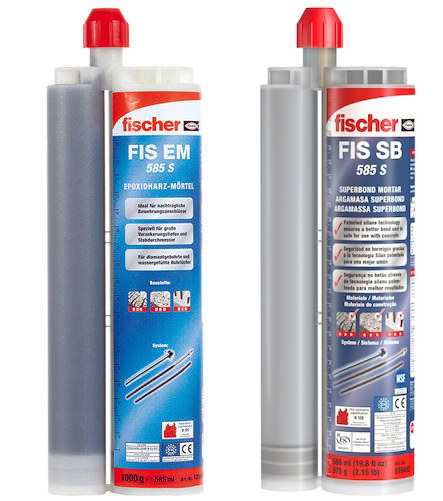 Lista ancoranti chimici Fischer adatti per utilizzo con pistola FIS DM S-L