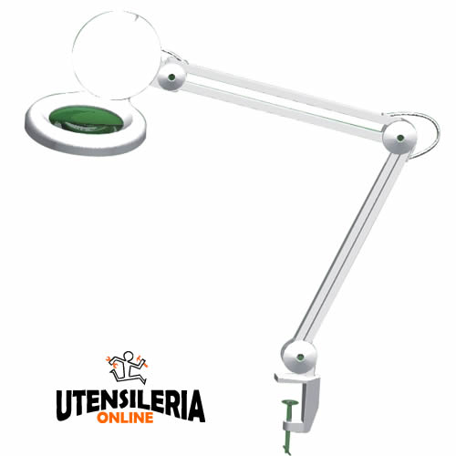 Lente d'ingrandimento con lampada e morsetto - Saldatori Stagnatori -  Manutenzione - Ufficio