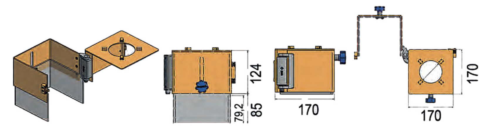 Dettaglio schermo di protezione per trapano a colonna LTF 147.CM