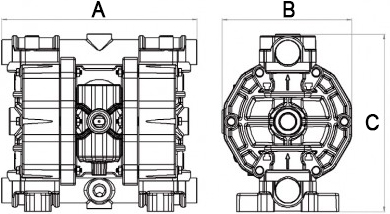 Pompa pneumatica polipropilene Meclube A110