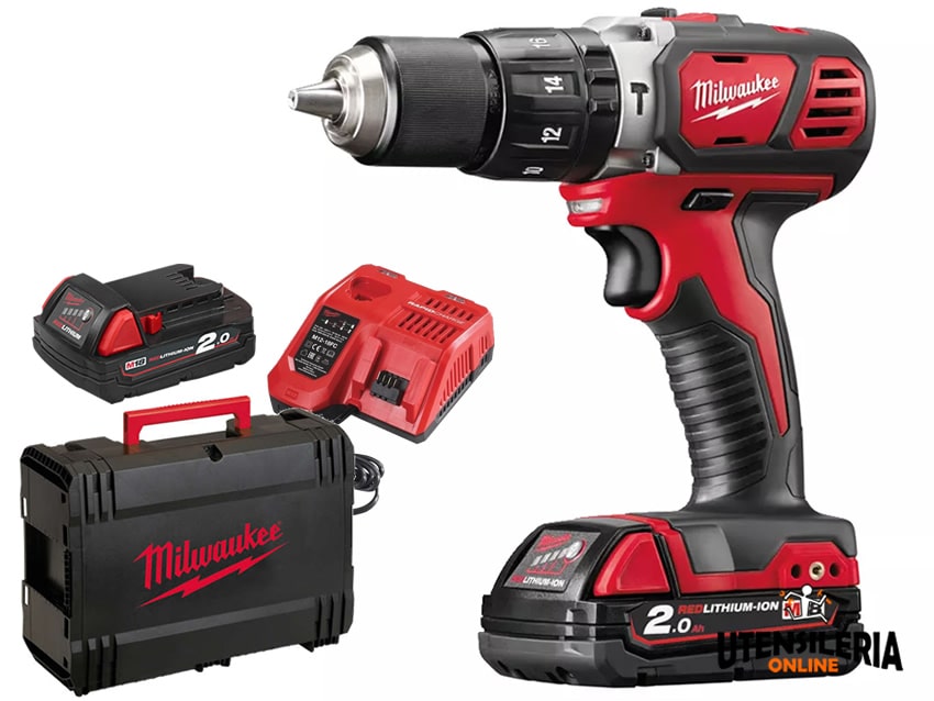 Milwaukee 4933443515 - M 18 bpd-202c taladro percutor 18v 2,0 ah