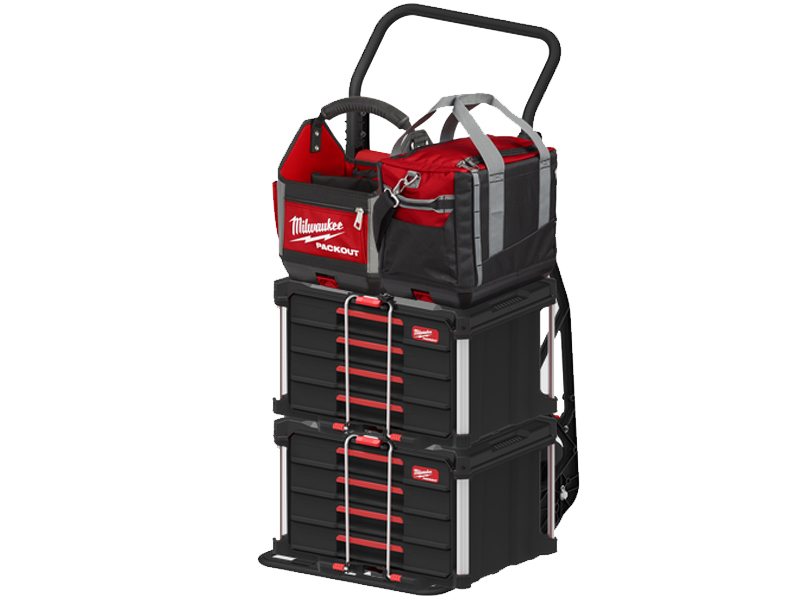 dettaglio cassettiera Packout Milwaukee