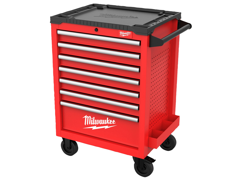 Carrello portautensili rosso Milwaukee SRC27/7-1 741x520x971mm a 7 cassetti