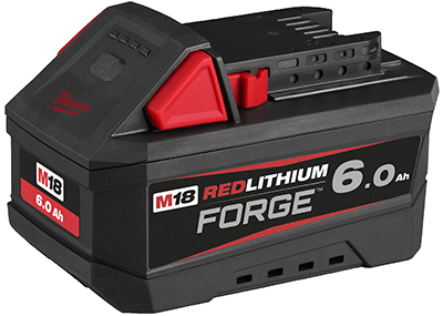 Dettaglio batteria RedLithium Forge Milwaukee