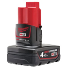 dotazione Milwaukee batteria M12 da 4.0 Ah
