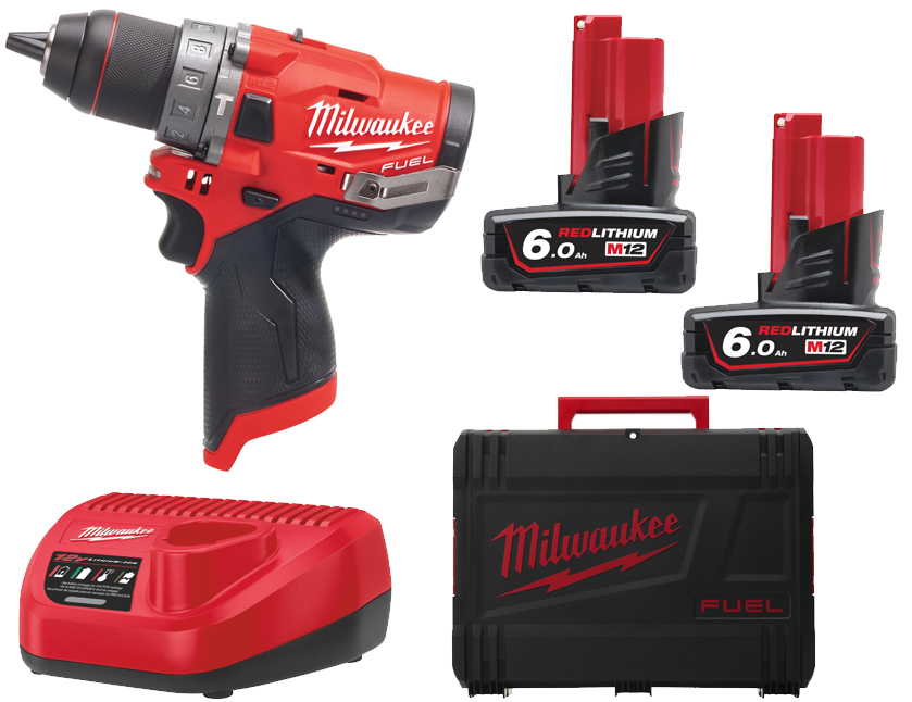 Set Utenisli Combinato Milwaukee M12 FPD-202XH Con Trapano Accessori e Zaino