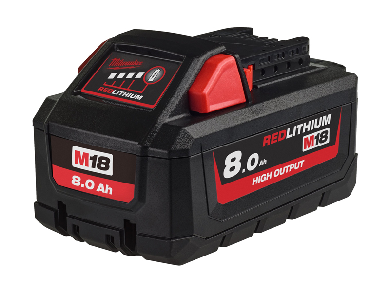 Milwaukee M18 HNRG-802 Kit Batteria 8 Ah, caricabatteria e borsa porta  porta utensili