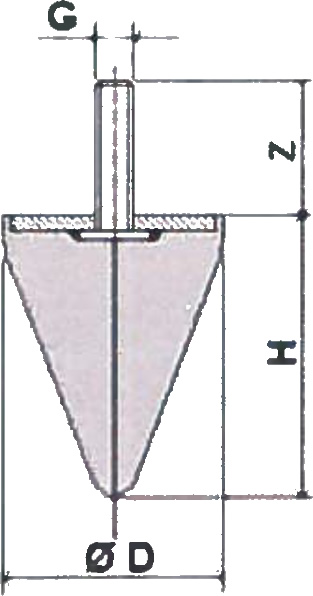 Supporti antivibranti conici a parabola
