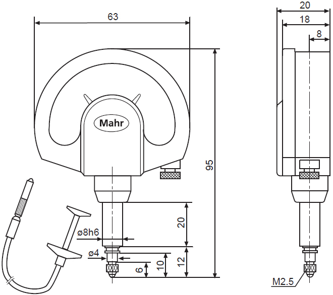 Misure e dettagli comparatore Rupac 4334000