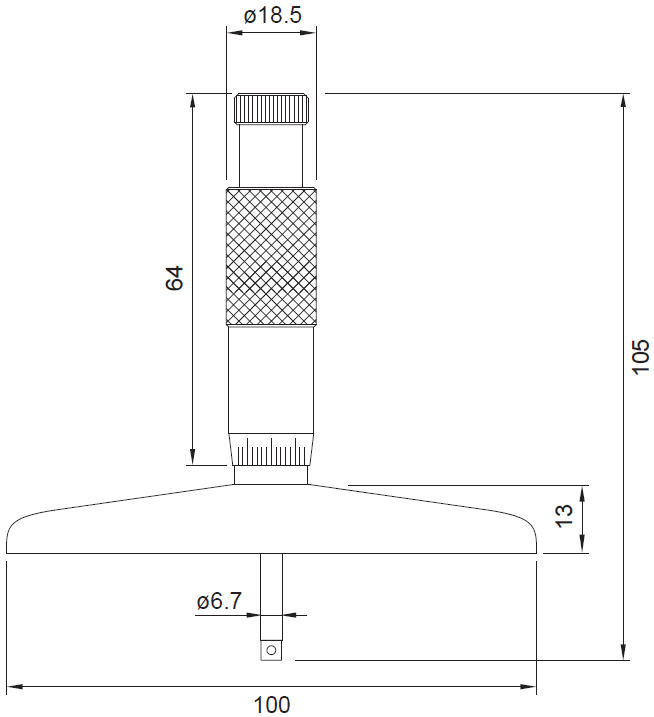 dimensioni Micrometro profondità Rupac