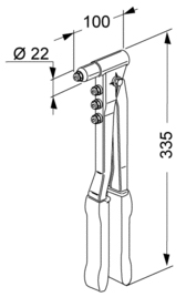 dimensioni rivettatrice FAR K14