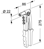 dimensioni rivettatrice FAR K39