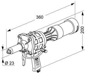 dimensioni rivettatrice FAR RAC 83/AX