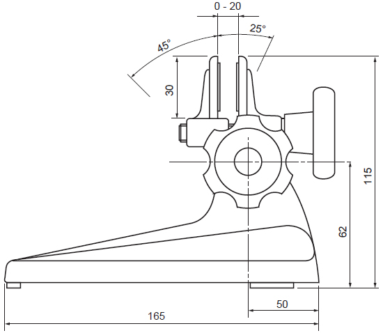 dimensioni Supporto Micrometro Rupac