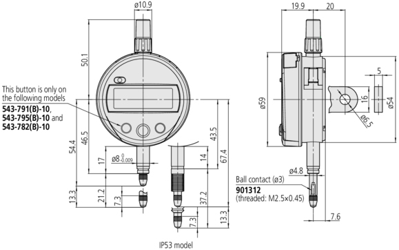 misure comparatore 543-781B Mitutoyo