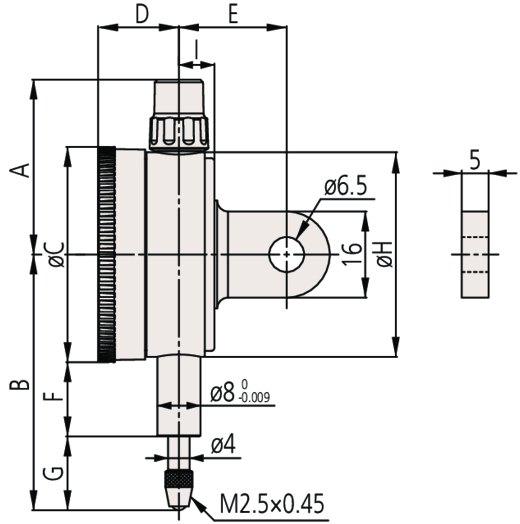 misure comparatore 1044AB Mitutoyo