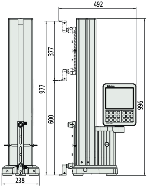 Dimensioni misuratore di altezza LH-600F Mitutoyo