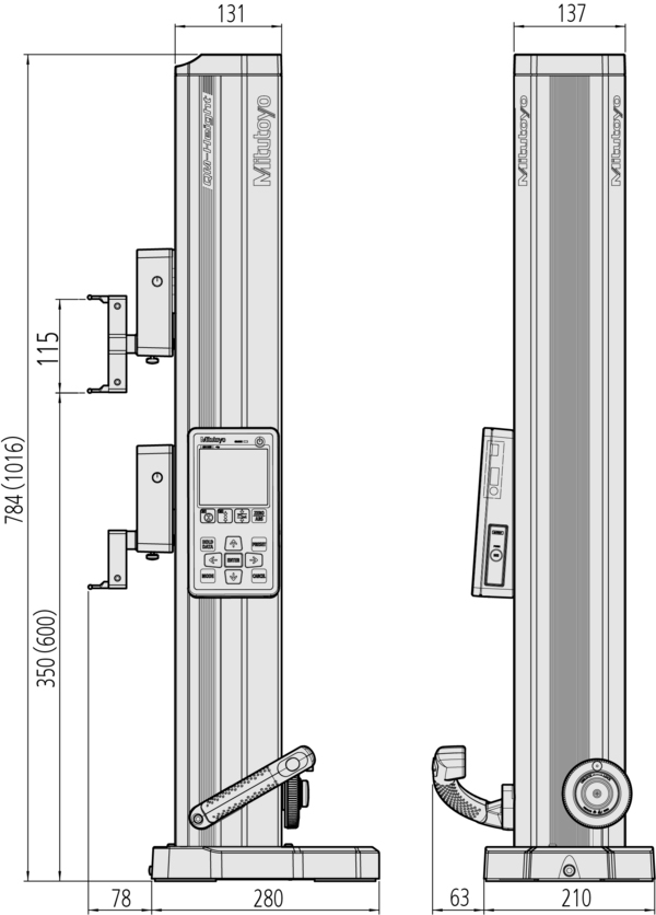 Dimensioni misuratore di altezza QM Height Mitutoyo