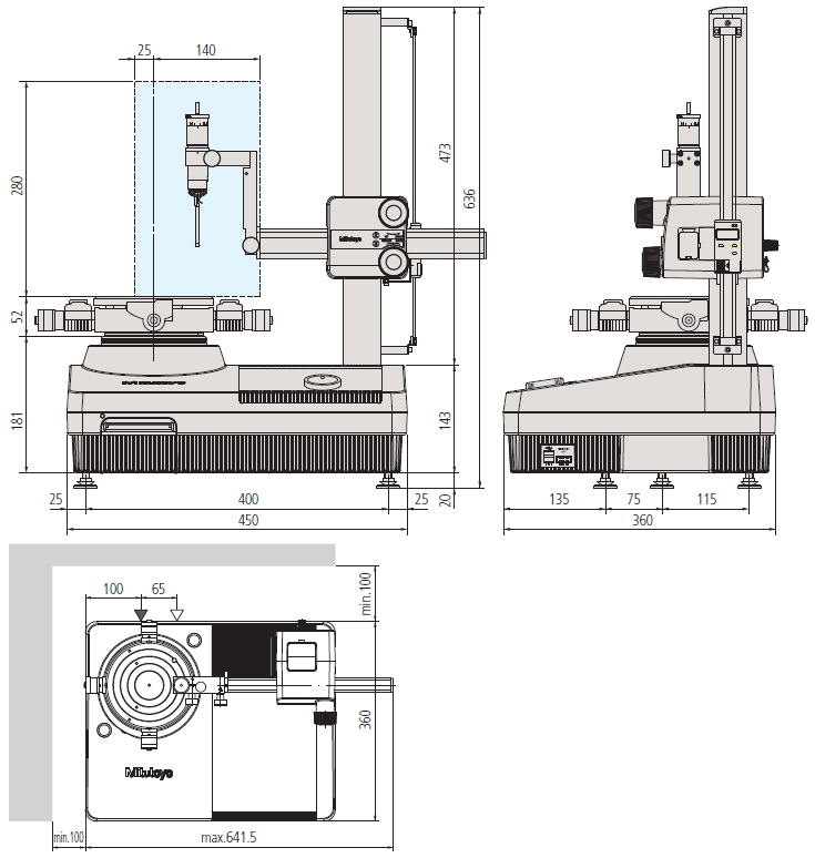 détail mesureur de circularité RA-120 Mitutoyo