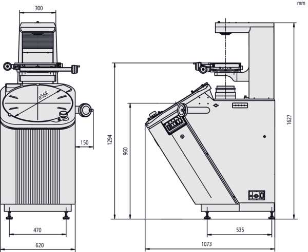 schema tecnico proiettore profili PV-5110 Mitutoyo