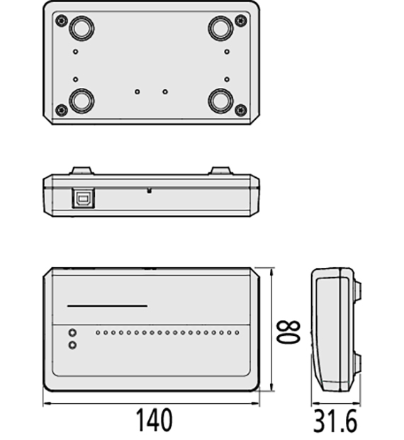 Schema tecnico sistema trasmissione Wireless U-Wave Mitutoyo