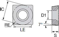 Dettaglio misure inserto Nikko Tools