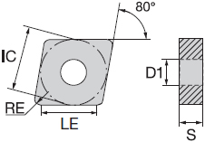 Dettaglio misure inserto Nikko Tools