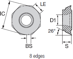 Dettaglio misure inserto Nikko Tools