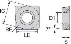 Dettaglio misure inserto Nikko Tools