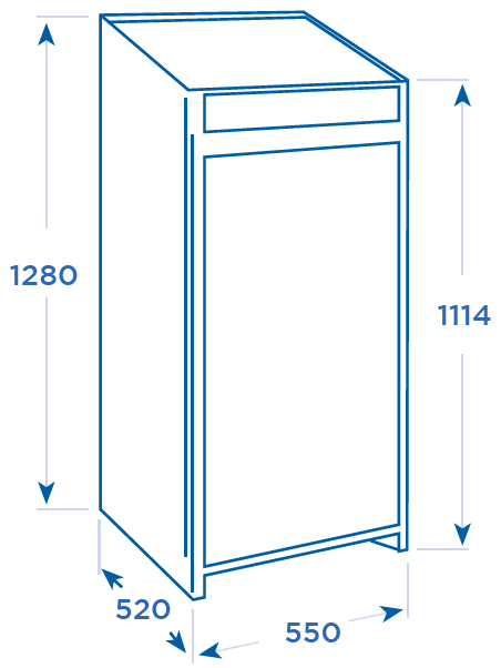 Schema tecnico armadio scrivimpiedi 1108 OMCN