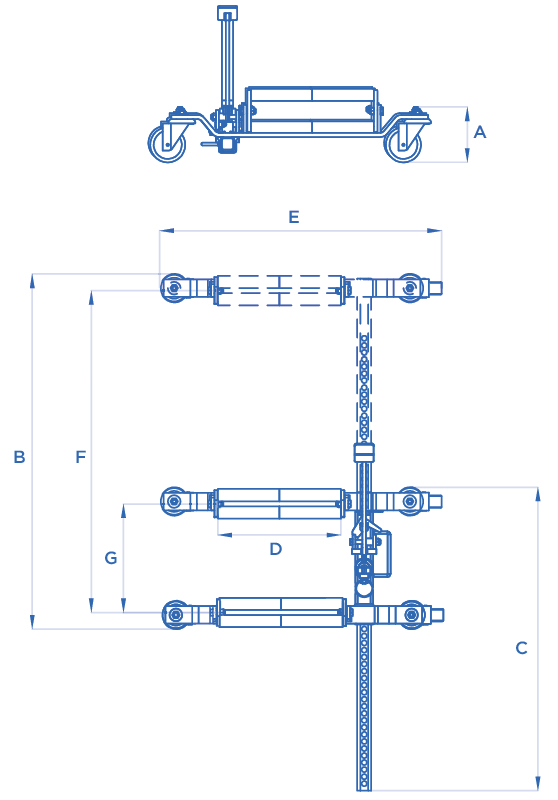 SChema tecnico sollevatore auto OMCN 388