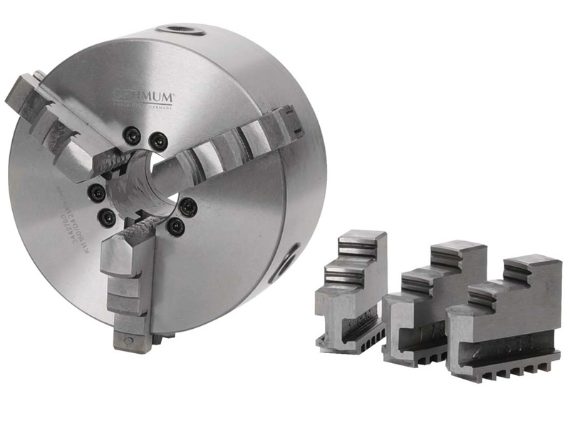 Optimum Maschinen Mandrino autocentrante in ghisa Optimum a 3 griffe Camlock, 315mm