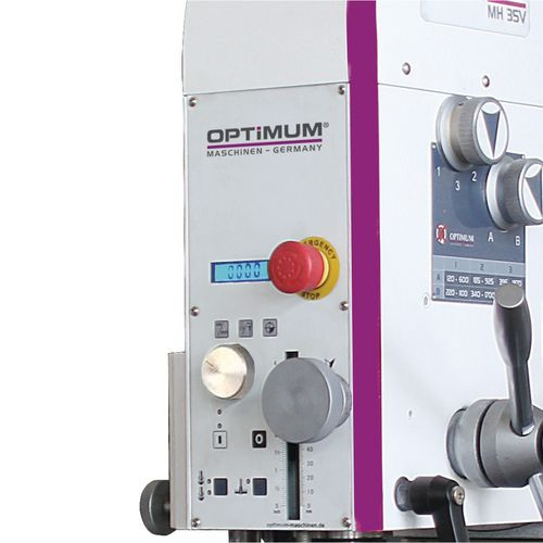 pannello controllo trapano fresatrice MH 35G Optimum
