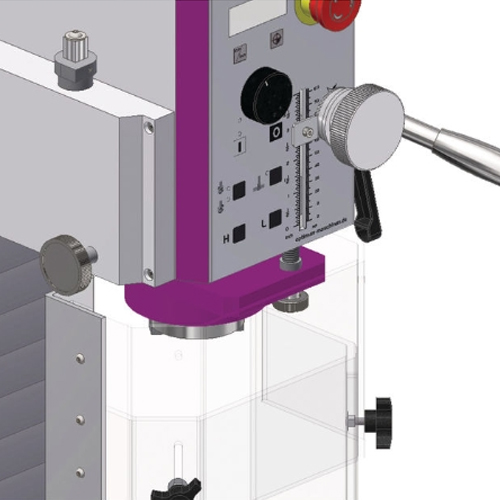 pannello controllo trapano fresatrice MH 50V Optimum