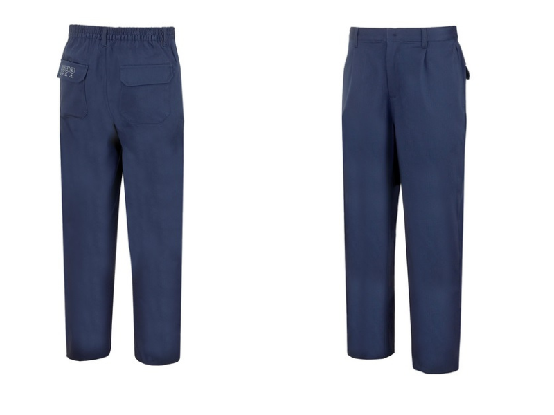 Pantalone ignifugo e antistatico multinorma in tessuto di cotone trattato Tg.38-64