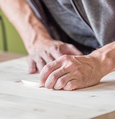 rattoppo pannello di legno con incastri lamello